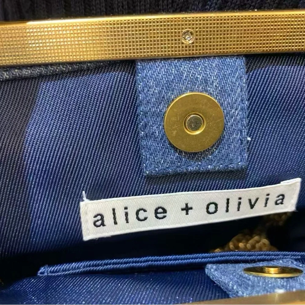 Alice Olivia RAVEN BOW BAG Sold Out - Picture 10 of 12